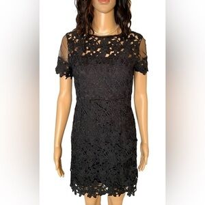 Anthropologie Alison New York Black Lace Dress Size Small